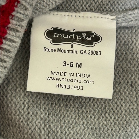 3-6M Mud Pie Christmas Reindeer Cardigan - Picture 5 of 6